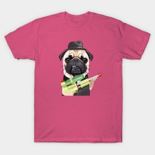 Angry Pug Water Gun T-Shirt